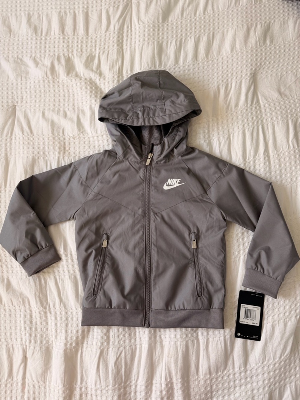 Nike Youth Gray Hooded Jacket